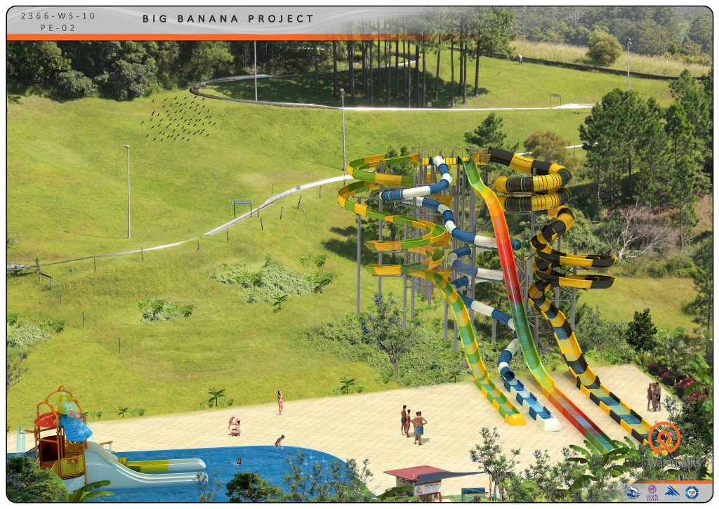 An artists impression of the proposed water park to be developed at Coffs Harbour's Big Banana. An artists impression of the proposed water park to be developed at Coffs Harbour's Big Banana.